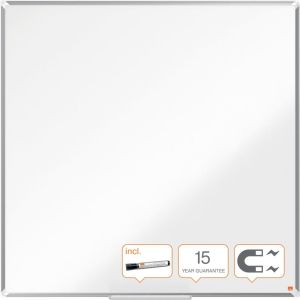 Nobo Premium Plus whiteboard, gelakt staal, magnetisch, 120 x 120 cm