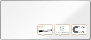 Nobo Premium Plus magnetisch whiteboard, gelakt staal, ft 270 x 120 cm