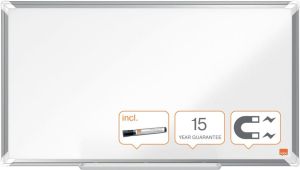 Nobo Premium Plus Widescreen magnetisch whiteboard, gelakt staal, ft 71 x40 cm