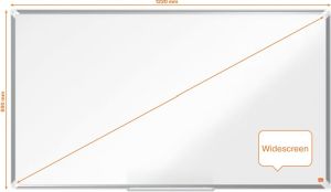 Nobo Premium Plus Widescreen whiteboard, gelakt staal, magnetisch, 69 x 122 cm