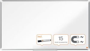 Nobo Premium Plus Widescreen whiteboard, gelakt staal, magnetisch, 69 x 122 cm
