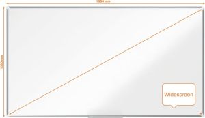 Nobo Premium Plus Widescreen magnetisch whiteboard, gelakt staal, ft 188 x 106 cm