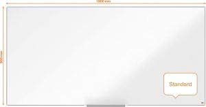 Nobo Impression Pro magnetisch whiteboard, gelakt staal, ft 180 x 90 cm