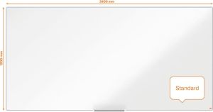 Nobo Impression Pro magnetisch whiteboard, gelakt staal, ft 240 x 120 cm