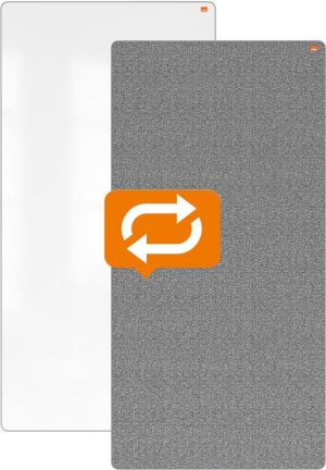 Nobo Move & Meet panneau, whiteboard-memoboard, 90 x 180 cm, met grijs kader