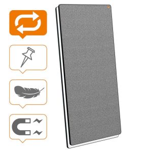 Nobo Move & Meet panneau, whiteboard-memoboard, 90 x 180 cm, met zwart kader