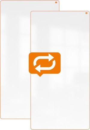 Nobo Move & Meet panneau, whiteboard, 90 x 180 cm, met oranje kader