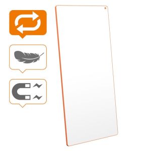 Nobo Move & Meet panneau, whiteboard, 90 x 180 cm, met oranje kader