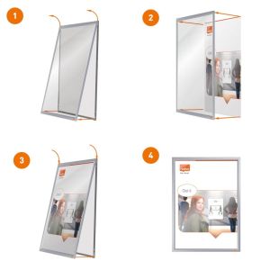 Nobo Impression clicklijst, ft A3, met geanodiseerd frame