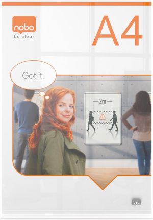 Nobo Premium Plus acryl informatiebord, met voet, ft A4