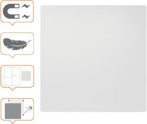 Nobo frameloos modulair whiteboard, staal, magnetisch, 45 x 45 cm