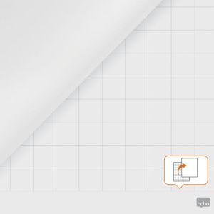 Nobo flipchartpapier premium, ft 60 x 85 cm, blanco/geruit, rol van 50 vel