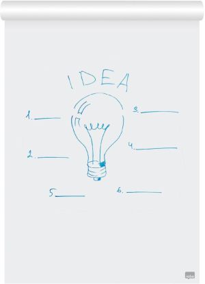 Nobo flipchartpapier premium, ft 60 x 85 cm, blanco/geruit, rol van 50 vel