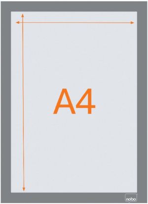 Nobo zelfklevend magnetisch kader A4, zilver, pak van 2 stuks