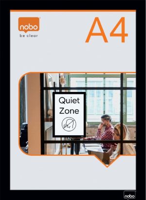 Nobo zelfklevend magnetisch kader A4, zwart, pak van 2 stuks