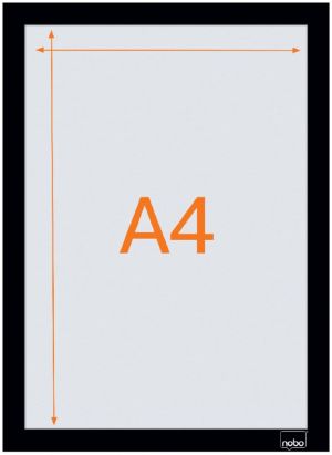 Nobo zelfklevend magnetisch kader A4, zwart, pak van 2 stuks