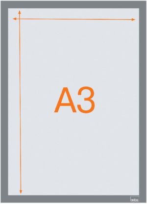 Nobo zelfklevend magnetisch kader A3, zilver, pak van 2 stuks