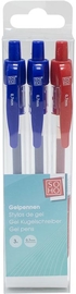 SOHO gelroller, 0,7 mm, pak van 3 stuks, rood en blauw