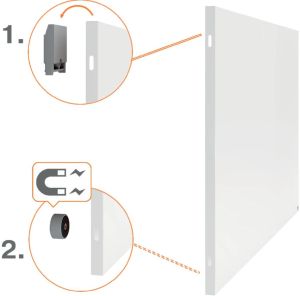 Nobo Infinity randloos whiteboard, staal, magnetisch, 120 x 90 cm