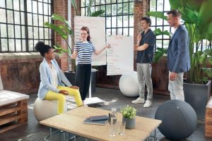 Nobo flipchartpapier standaard, ft 65 x 95 cm, blanco/geruit, rol van 50 vel