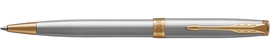 Parker Sonnet stylo &agrave; bille, Stainless Steel GT, moyenne, en bo&icirc;te-cadeau