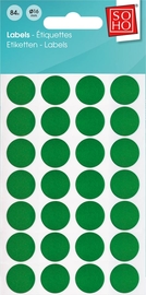 SOHO etiketten, diameter 16 mm, etui van 84 stuks, groen