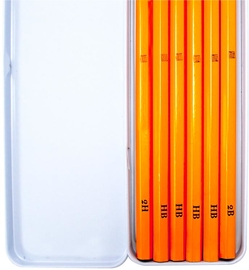 SOHO grafietpotloden, verschillende hardheden, metalen doos van 6 stuks