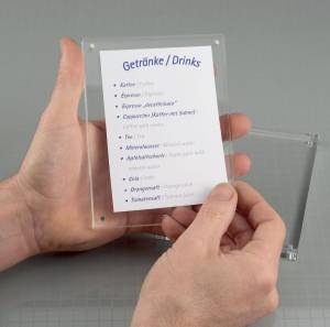 MAUL fotolijst acryl 11.5x9x2.4cm magnetisch verbonden op de hoeken