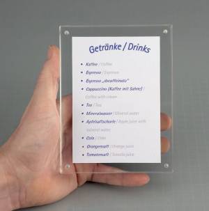 MAUL fotolijst acryl 11.5x9x2.4cm magnetisch verbonden op de hoeken