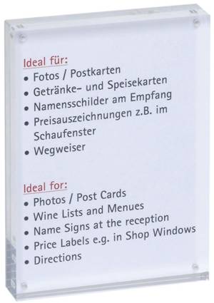 MAUL fotolijst acryl 15x11.5x2.4cm magnetisch verbonden op de hoeken