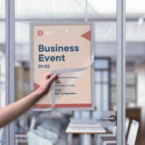 Europel zelfklevend kader ft A3, zilver, pak van 2 stuks