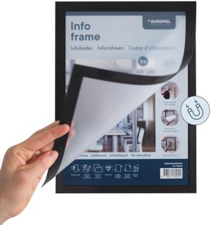 Europel zelfklevend kader ft A3, zwart, pak van 2 stuks