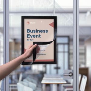 Europel zelfklevend kader ft A4, zwart, pak van 2 stuks