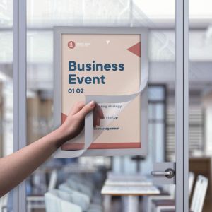 Europel zelfklevend kader ft A5, zilver, pak van 2 stuks