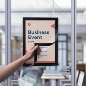 Europel zelfklevend kader ft A5, zwart, pak van 2 stuks