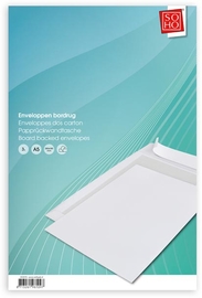 SOHO enveloppes avec dos en carton, 185 x 280 mm, bande adh&eacute;sive, paquet de 3 pi&egrave;ces