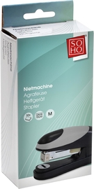 SOHO nietmachine half strip, 30 blad, kunststof, zwart