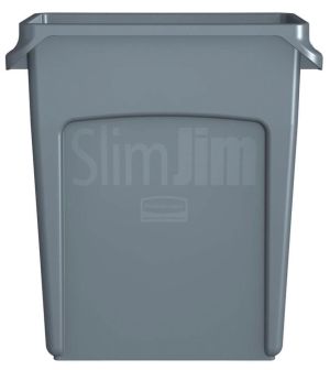 Rubbermaid afvalcontainer Slim Jim, 60 liter, grijs
