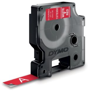 Dymo D1 ruban durable12 mm x 3 m, blanc 