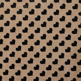 Papier cadeau, 70 cm x 2 m, kraft, noir