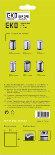 Eko vuilniszakken met trekbandsluiting, 3-6 liter, wit,  1 rol, 30 zakken