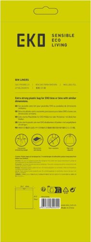 Eko vuilniszakken met trekbandsluiting, 40-60 liter, wit,  1 rol, 12 zakken