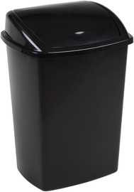 Vuilbak met swing deksel 4,45 l, zwart