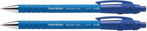 Paper Mate balpen Flexgrip Ultra RT medium, blauw, blister van 2 stuks
