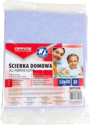 OFFICE products huishouddoekjes, universeel, 32 x 38 cm, geassorteerde kleuren, pak van 3 stuks