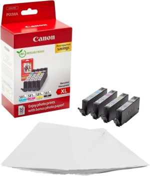 Canon photo value pack CLI-581 XL, 170 - 520 foto's, OEM 2052C006, 4 kleuren