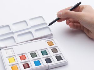 Van Gogh aquarelverf, pocket box met 12 halve napjes