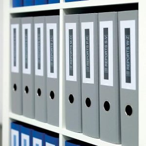 Dymo D1 tape 19 mm, zwart op wit, pak van 10 stuks