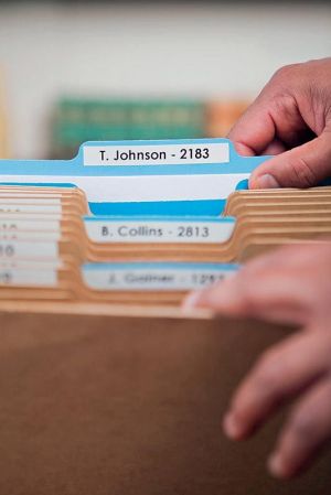 Dymo D1 tape 19 mm, zwart op wit, pak van 10 stuks