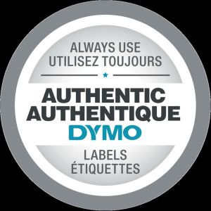 Dymo D1 tape 19 mm, zwart op wit, pak van 10 stuks